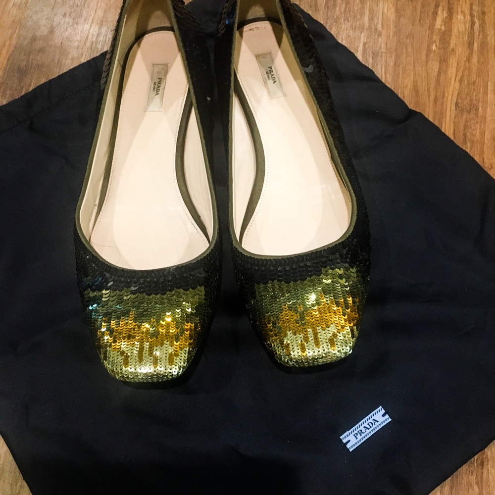 Prada sequined flats. Women’s size 11